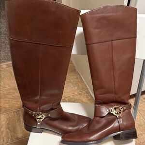 Michael Kors Chestnut Leather Tall Boots